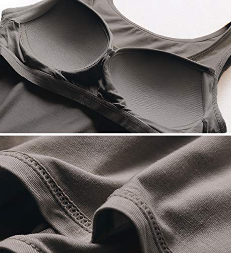 Camisoles for Women with Built in Bra,Basic Yoga Top Layering Tank Top Padded Bra Undershirt(S-3XL) - color: Black-1 Pack, size: Medium