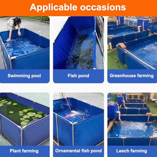 Canvas Fish Pond, Fish Show Water Tank, Foldable Water Storage Pond, Temporary Holding Viewing Canvas Fish Pond(1x1x0.5cm) - size: 1x1x0.5cm