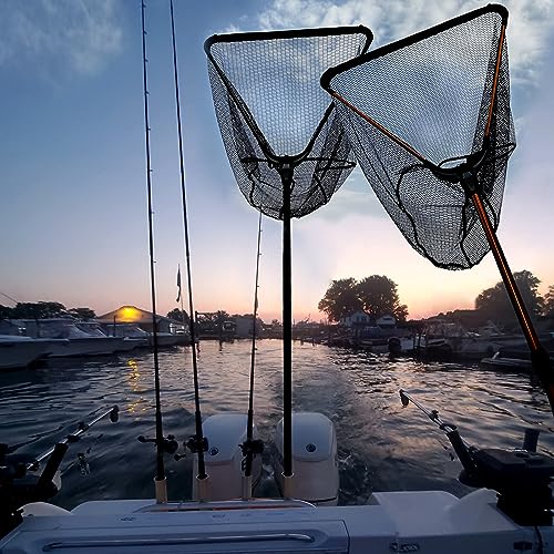 Fiblink Folding Aluminum Fishing Landing Net Fish Net with Extending Telescoping Pole Handle