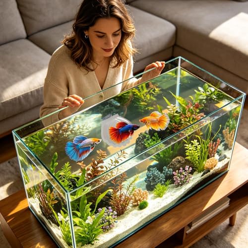 Aquarium Fish Hammock - Suction Cup Resting Bed Shell Decor, Safe Tank Perch, Habitat Enhancement Accessory | Betta Fish Hammock for Home Office Apartment Dorm - color: White
