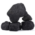 2.2-8.1 Inches Natural Black Lava Rock, 5 PCS Mixed Sizes Aquarium Rocks for Aquascaping, Terrariums, Reptile Tanks & Aquarium Décor - size: 2.2-8.1 in