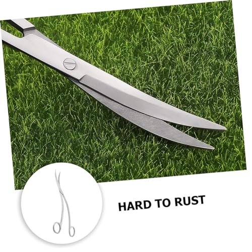 SUPVOX Stainless Steel Wave Scissors for Aquarium Tank Plant Trimming Tool Sharp Blades for Easy Aquatic Plant Maintenance for Professional Aquarists