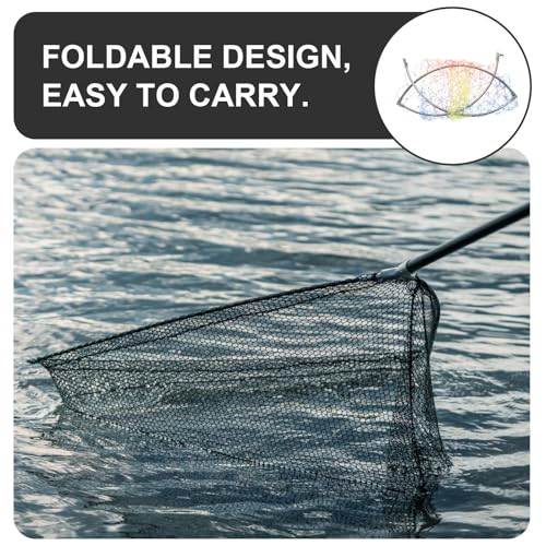 Toddmomy Replacement Fishing Landing Net Head 40cm Stainless Steel Mesh Basket 8mm Connector Portable Fish Land Mesh for Freshwater and Saltwater Fishing