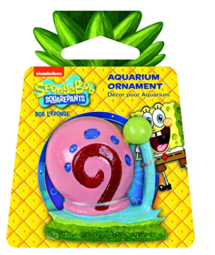 Penn-Plax Officially Licensed Spongebob Squarepants Aquarium Ornament – Gary (Mini/Small Size) – Perfect for Freshwater and Saltwater Tanks - size: Mini
