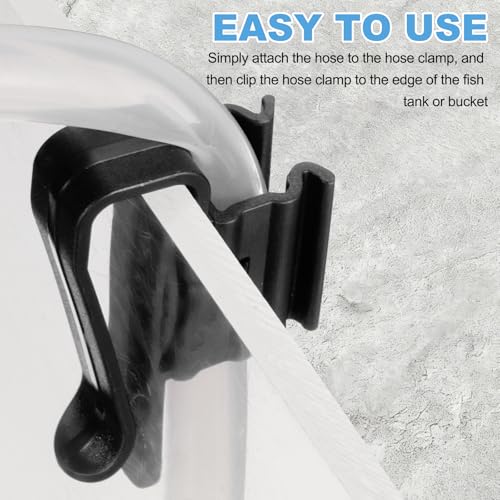 Fish for Tank Mounting Clip, Adjustable Hose Clamp Mounting Clip Water Pipe Hose Holder for 0.3"-1" Dia Tube, (Blue, 2Pcs), Intended for Aquarium Air Pump/Pipe Organizer - color: Blue