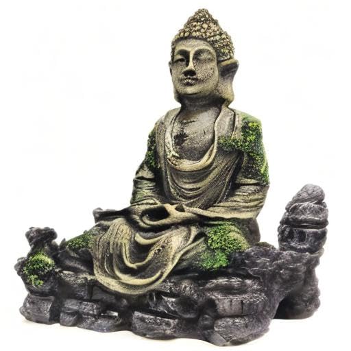 SLOCME Aquarium Buddha Statue Decorations - Aquarium Decor Ornament Fish Tank Buddha Statue Decoration