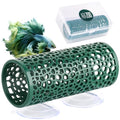 Abizoo Betta Toys - Dark Green Hollow Betta Fish Tunnel & Reptile Hide - Safe Enrichment Aquarium Decor - color: Dark Green