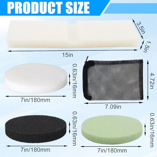 30pcs FX4 Canister Filter Media Replacement Kit Compatible with Fluval Fx4 Fx5 Fx6 Include Carbon Foam Filter Pads, Foam Block,Aquarium Maintenance Quick Clear/Water Polishing Pads - color: white green black