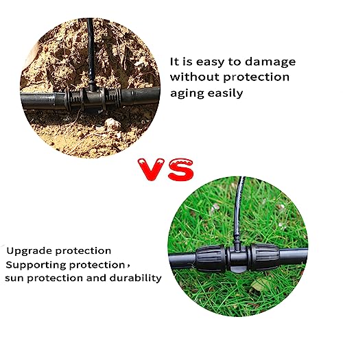 Barbed Tee ，Barb Stone 1/2 inch to 1/4 inch Irrigation Tube Anti-Drop Premium Quality Fitting (1/2" ID x 0.60’‘-0.63" OD) -20 PCS Tee - size: 1/2 inch to 1/4 inch Barbed Tee