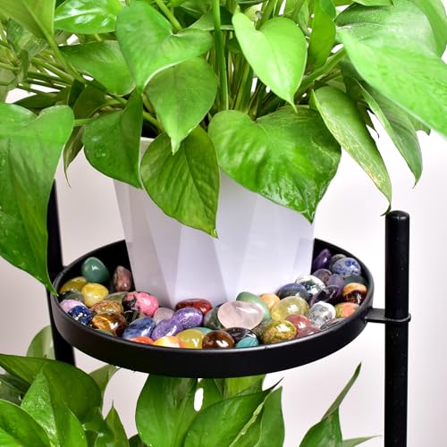 Polished Stone Set Obsidian Crystals, 0.8" 10–14 Pieces Handpicked Tumbled Gemstones Rocks, Pebbles for Reiki, Chakra, Healing, Home Decor - color: Obsidian, size: 0.8"