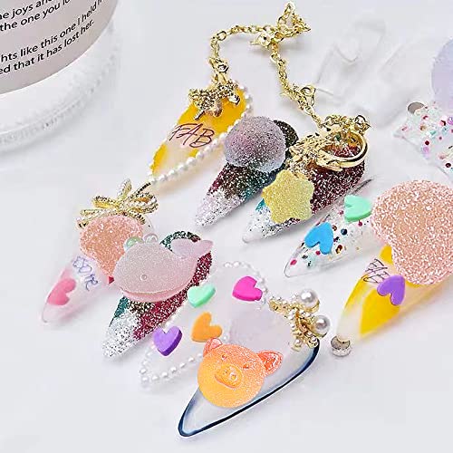 Tmtains Slime Charms Kawaii Resin Charms 3D Cute Nail Charm Mini Flatback Luminous Animal Charm Bulk Resin Jewelry Making Turtle Embellishments Supplies for Cell Phone Scrapbooking DIY Crafts - color: Colorful