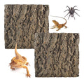 2PCS Natural Cork Terrarium Background,11.81 x 11.81 Inch Reptile Bark Background 3D Bearded Dragon Tank Climbing Mat Habitat Decoration for Lizard Gecko Chameleon Tortoise Snake Spider Frog - size: 【11.81 x 11.81 In】