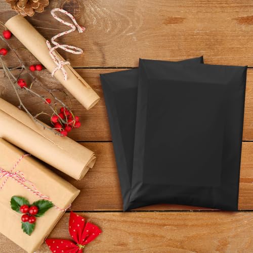 UCGOU Poly Mailers 7.5x10.5 Inch Black 100 Pack Shipping Bags Strong Thick Mailing Envelopes Self Sealing Adhesive Waterproof and Tear Proof Boutique Packaging Postal for Clothing - color: Black, size: 7.5x10.5