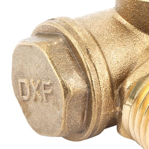 Air Compressor Check Valve, 3-Way Brass Male Threaded Air Compressor Check Valve Tube Central Pneumatic Tool G1/2" x G3/8" x G1/8"