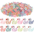BeadRiver 240PCS Mini Glitter Ducks Resin Tiny Ducks for Miniature Landscape Plastic Small Animal Little Figures for Hide Prank Fairy Garden Accessories Dollhouse Aquarium Decor - style: 240 Pcs Mini Glitter Ducks