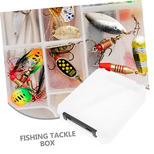 Happyyami 2pcs Fishing Lure Kit Tackle Boxes Storage for Hooks Lures Gear Compact Fishing Tackle Case - color: White