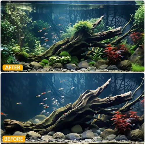 EFFIELER Natural Driftwood for Aquarium Decor – Unique Size Real Wood Branches for Fish Tank, Reptile Habitat, Terrarium, Hermit Crab, Shrimp Tank,Safe for Aquatic Pets (13-18 INCH, Mopani Driftwood) - size: 13-18 INCH