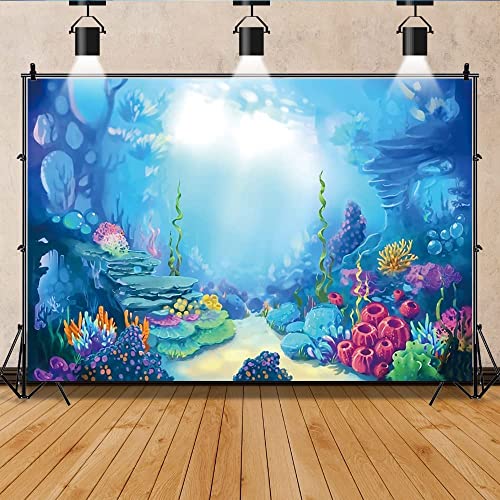 Yeele 15x10ft Under The Sea Backdrop for Photography Wonderland Underwater Background for Kids Children Birthday Party Ocean Theme Baby Shower Photo Booth Studio Decorations Cake Table Banner Vinyl