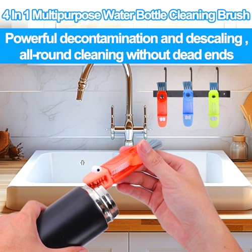 XANGNIER 4 in 1 Cup Lid Gap Cleaning Brush Set,Multifunctional Water Bottle Lid Cleaner Brush,3 Pack Water Bottle Crevice Cleaning Tool,Tumbler Lid Cleaner Brush for Stanley/YETI Cup,Kitchen Gadgets - color: 4 in 1 Cup Lid Cleaning Brush-3 Pack