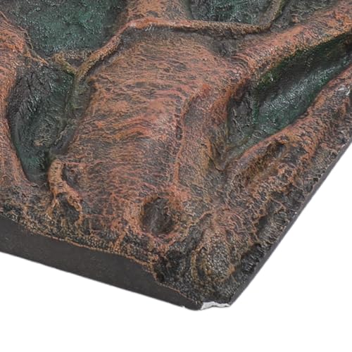 Fish Tank Background, Fine Crafted 3D Foam Fish Tank Background Wall for Fish Tank for Reptiles Tank (H) - size: H