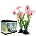 NOLITOY 2Pcs Pink Fish Tank Decor Aquarium Decoration- Betta Water Plants Decoration Models for Aquarium Decorative