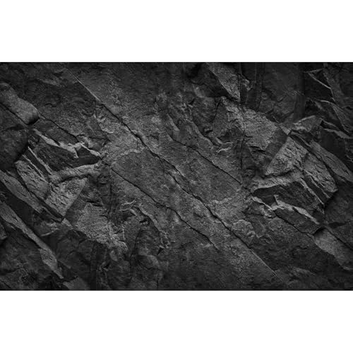 Rock Aquarium Background Underwater Black Stone Fish Tank Background Black Rocky Terrarium Backdrop Black Stone Rocky Reptile Habitat Background for Pets Wallpaper Poster Decors Vinyl 24x12in - color: Rock Black, size: 24(W)x12(H)inches/ 60(W)*30cm(H)
