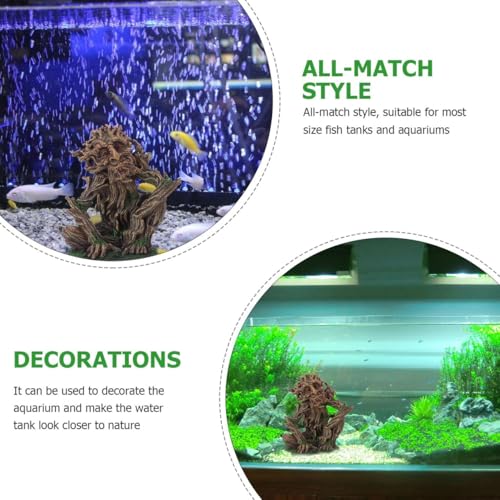 Zerodeko Aquarium Decor, Fish Tank Decorations, with Lifelike Human Face Sculpture Creative Aquarium Ornament for Hideaway and Tank Landscaping Suitable for Freshwater and Saltwater