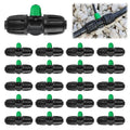 Kalolary 20PCS Locked Barbed Tee Connectors, 1/2” to 1/4” Drip Irrigation Fittings Kit 12/16mm to 4/7mm Tube Lock Female Connector 3-Way Barbed Lock Irrigation Parts for Watering System (Black Green) - color: Black Green 1/2" to 1/4" 3-Way