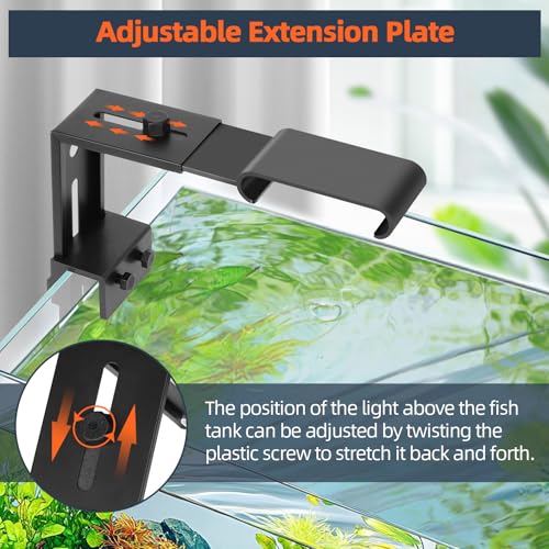 hygger Aquarium Light Clip Holder (for HG-957),2 Pieces, Aquarium Fish Tank Light Riser/Holder/Bracket/Stand/Mount - size: 2 pieces