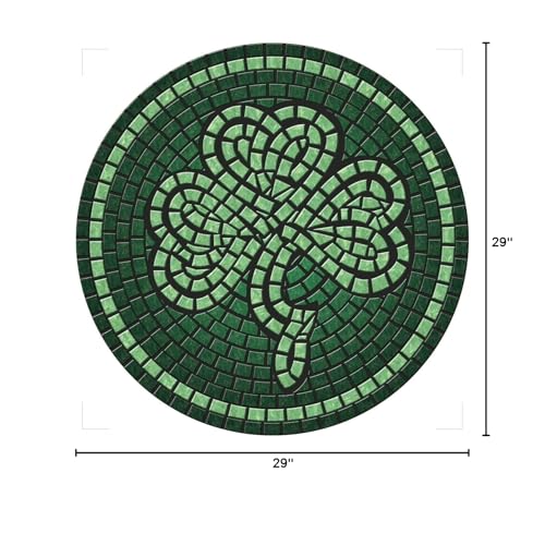 Decorative Pool Art - Poolmat - 50+ Designs Easy to Install and Remove - size: 29" in Diamater, style: Shamrock