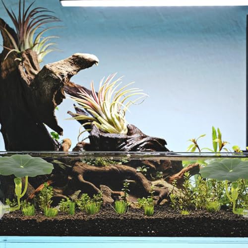 Betta Lotus Leaf Bed Aquarium Floating Decor Fish Tank Accessories Betta Resting Spot and Hideaway Artificial Lotus Leaf 2.55X2.28X2.12In