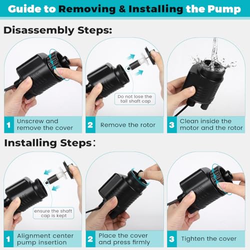 fishkeeper Electric Aquarium Gravel Cleaner, 8 in 1 Automatic Fish Tank Cleaner Kit Gravel Vacuum for Fish Tank, for Change Water/Wash Sand/Water Filter/Water Circulation (30W 480GPH)