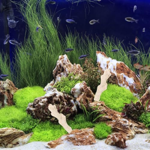 STOBOK Aquarium Filter Media Natural Coral Crushed Coral Substrate with Mesh Bag for Fish Tank and Pond Filtration 1.57X0.59X0.59 Inch