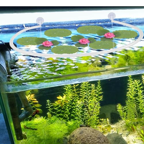 2 Pack Aquarium Floating Plant Corral, Floating Plant Fence, Aquarium Plant Barrier, Separates Floating Plants, Auto Adjust Height with Water Level for All Floating Plants and Aquariums