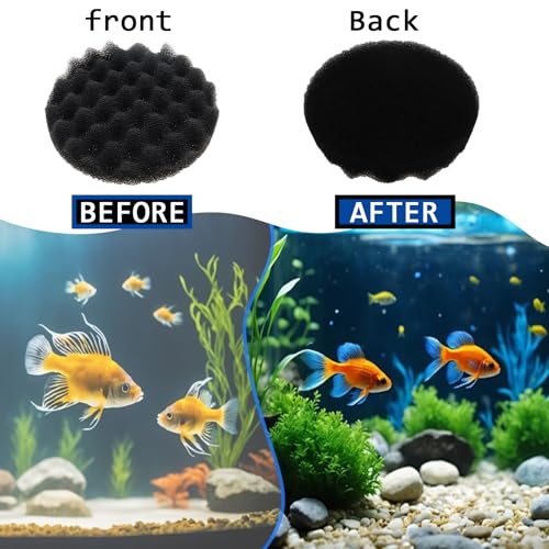 4PCS Foam Pad Canister Filter Pad Wave Filter Sponge Fish Tank for Fx4 FX5 FX6 Aquarium Filter Sponge Replacement Black