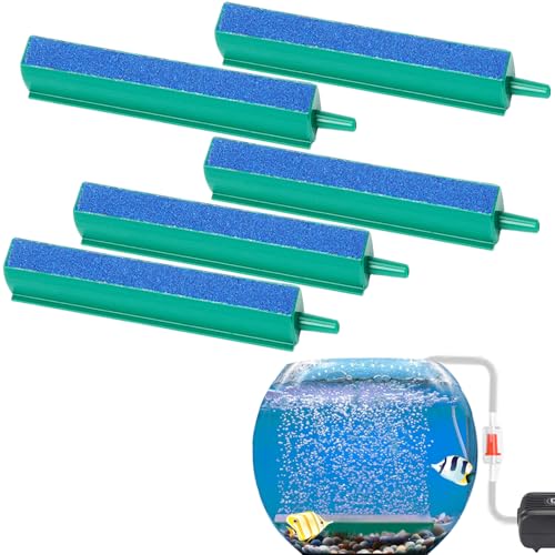 5 PCS Aquarium Air Stone Kit 4 Inch Mini Bubble Bar Square Oxygen Diffuser Release Mineral Airstones for Pumps for Your Fish Tank Oxygenation Needs - size: 4 inch