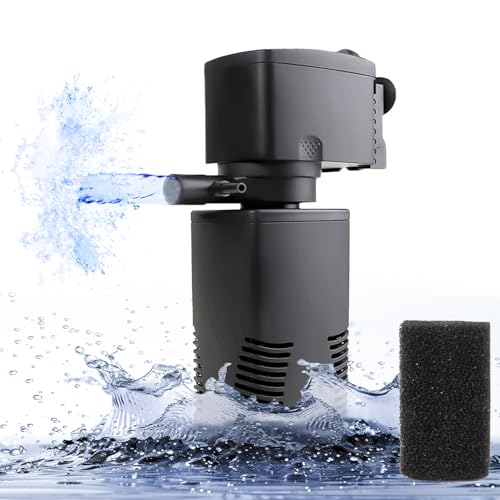 coospider-repta Fish Tank Filter for 15-40 Gallon Tank, 160 GPH Crystal Clear Powerful Internal Aquarium Filters Submersible Pump& Filter System for Fish Tank & Turtle Tank - size: 20-45 Gallon Fish Tank