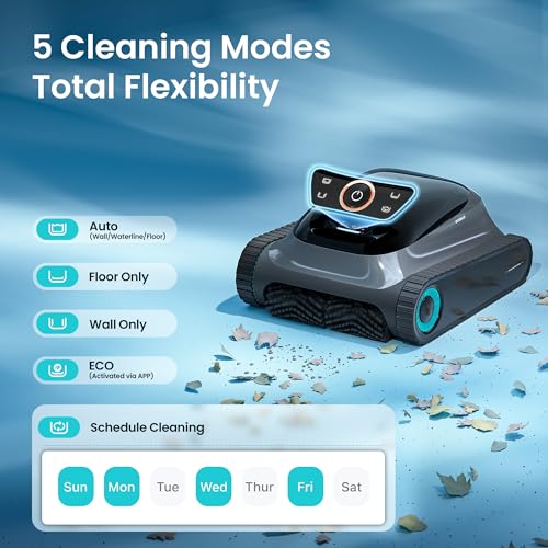 (Renewed) Aiper Scuba S1 (2026 Upgrade) Robotic Pool Cleaner, Weekly Custom Cleaning Plan, 270 Min Runtime, Over-the-Waterline Scrubbing, Smarter Navigation - color: Black