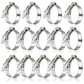 14Pack 1.5" T Bolt Hose Clamps - 304 Stainless Steel Turbo Intake Clamp for Turbo Tubes, Intercooler Pipes, Heavy Duty Radiator Hose Clamps Adjustable Range 46mm-52mm for 1.5" Hose ID - size: 1.80 - 2.04 inches, style: 14pcs t bolt hose clamp