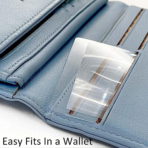 MAGDEPO 3X/5X Rectangular Large Handheld Magnifying Glass Bifocal Magnifier Acrylic Lens for Senior, Low Vision Reading Small Texts on Bottle, Labels, Menus, Hobbies