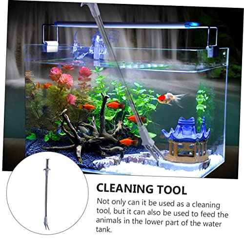 INOOMP 2pcs Aquatic Plant Tongs Extra Long Tweezers for Aquarium Maintenance Plastic Cleaning Tools for Fish Tank Plants