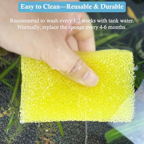 4PCS Replacement Aquarium Filter Sponge for 10W-130GPH Aquarium Filter, Aquarium Biochemical Sponges for Replacement - style: Filter media-10W