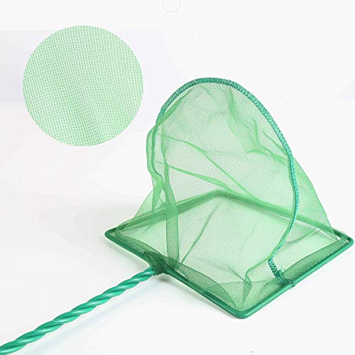 4 Pack Aquarium Fish Net Fine Quick Catch Mesh Nylon Fishing Catch Nets with Plastic Handle for Fish Tank Mesh Nets Scoop - Green - style: Classic