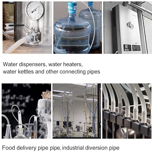 Feelers Silicone Tubing, Food Grade Pure Siliconce Hose 1/8" ID 3/16" OD 9.84ft, High Temperature Resistant Flexible Hose for Water Air Pump, Aquarium, Home Brewing, Kitchen - size: 1/8"ID-3/16"OD, style: 9.84ft length(3 Meter)