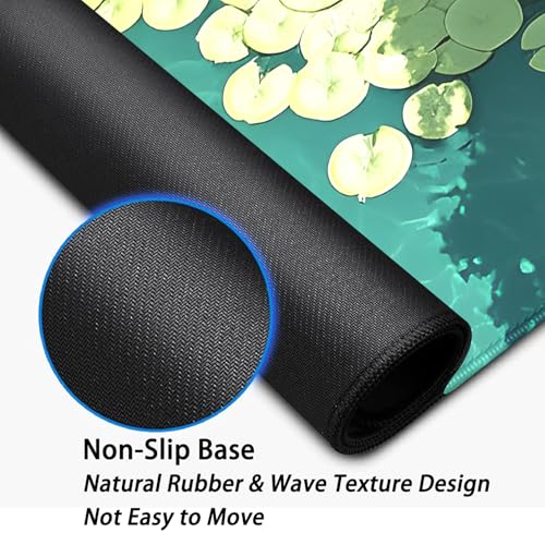 Koi Carp Fish Desk Pad Mouse Pad,Large Gaming Mouse Mat with Stitched Edges,Non-Slip Rubber Base Mousepad for Office PC Keyboard Laptop and Home Work Desk Mat(27.5X11.8 in) - color: KOI-2