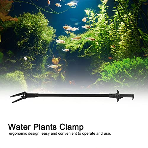 Aquarium Tongs, Aquatic Grass Plant Algae Growing Clamp Long Handle Feeding Clip Scissor Tweezer for Aquarium Plant Cleaning Fish Tank Cleaning Tools