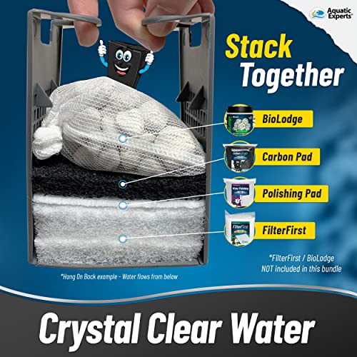 Aquarium Carbon Pad - Cut to Fit Carbon Infused Filter Pad Media for Crystal Clear Fish Tank and Ponds (10.5 Inch Width, Aquarium Bundle) - size: Aquarium Bundle