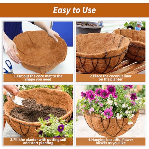 Legigo 16X80 Inch Natural Coco Liner Roll, Coconut Liners for Planter Window Box Hanging Basket, Coconut Coir Roll Coco Fiber Mat for Garden Decoration DIY Moss Poles Pet Pad Reptiles Carpet - size: 16x80 inch