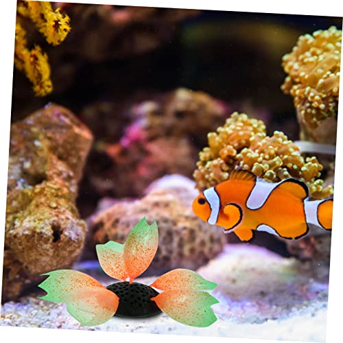 BESPORTBLE Fish Tank Coral Ornament Lifelike Artificial Plant for Aquarium Decor Night Glow Fluorescent Bubble Coral Orange for Fish Tank Landscape Adornment - color: Orange