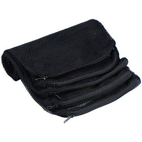 Wave Point 10 pcs 8" x 6" Aquarium Fish Tank Pond Filter Media Mesh Bags Zipper Reusable (Black, Coarse) - color: Black, Coarse